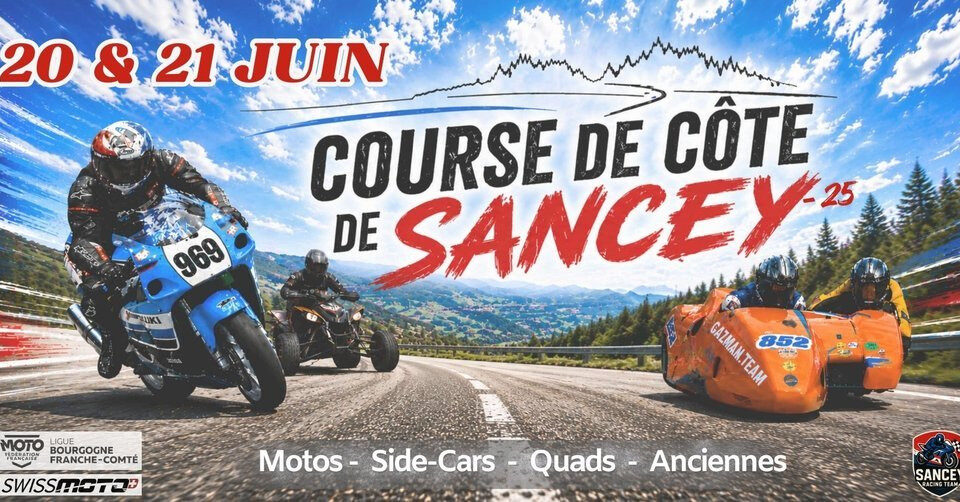 Affiche Course de Côte de Sancey 20 & 21 juin 2026