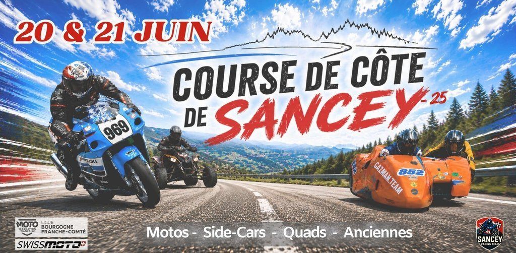 Affiche Course de Côte de Sancey 20 & 21 juin 2026